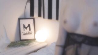 麻豆传媒映画，MD-0075 宅男性念意淫 幻想强上性感女神
