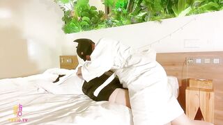 【极品尤物网红】高颜值露脸青春抚媚美少女【御梦子】首次肉搏大战 强上醉酒御姐 被男主大屌后入狠狠抽射，高清1080P原版无水印