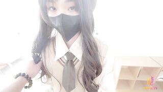 【貌美尤物新人-MIKA果粒】清纯女高M属性开发，老师搜身调教玩穴，主动舔食硕大龟头，爆肏白虎嫩穴颜射，高清1080P无水印原档