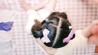 兄妹乱伦极品双马尾萌妹，被亲哥无套糟蹋