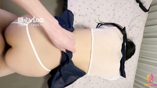 [糖心Vlog] 情侣真实性爱记录 水手服女友紧致蜜穴榨精不停 - 香草妮茉
