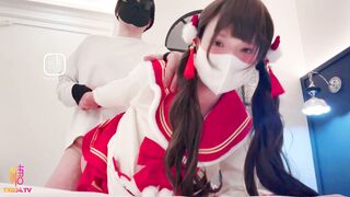 [糖心Vlog] 新年JK性爱祝福 紧握双马尾缰绳后入抽插小母狗嫩穴 沐浴精液高潮抽搐 - 琳琳学妹