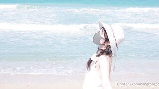 海滩漫步的一天