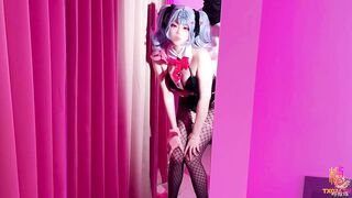 [糖心Vlog] 初音兔子洞 危险挑战之找到属于你的洞口 精液射满兔子洞骚穴 - 鸡教练
