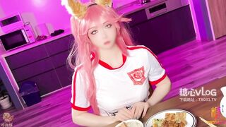 [糖心Vlog] 深喉嗦屌 玉藻前妻子的职责白虎穴榨干海一滴精液 - 鸡教练