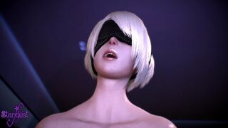 同人动漫  2B Cowgirl & Creampie!
