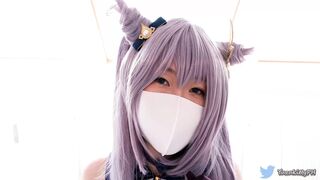最新流出网红美少女【柚子猫】新作-《原神》复刻，五星女神刻晴对旅行者的性处理，